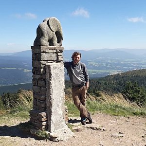 Ostap Zakharko na vrcholu Králický Sněžník (28.8.2020 14:47)