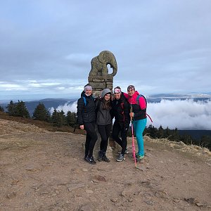 Ivča on the summit of Králický Sněžník (22.11.2020 13:47)