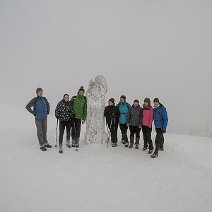 Naděnka a Adam na vrcholu Králický Sněžník (31.12.2018 11:14)