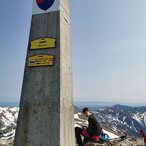 Martin Horáček on the summit of Baranec (28.5.2023 9:08)
