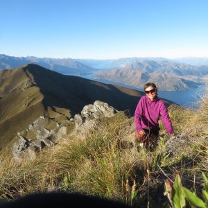 Iveta Válová on the summit of Mount Alpha (12.1.2025)