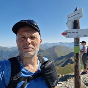 Rastislav Biarinec on the summit of Klin (7.9.2023 11:45)