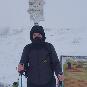 Anna Valuchová na vrcholu Keprník (22.1.2022 17:57)