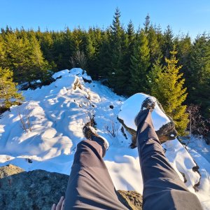 Jiří Králík on the summit of Táborské skály horní věž (30.11.2025 13:44)