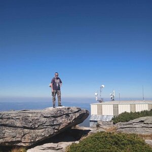 Daniel Ledl on the summit of Jastrebec (27.9.2024 13:50)