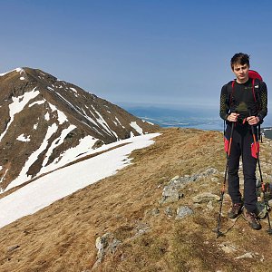 Martin Horáček on the summit of Smrek (28.5.2023 8:23)