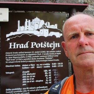 Michal Kříž on the summit of Potštejn (28.8.2024 13:28)