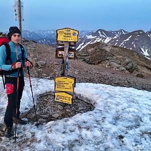 Martin Horáček on the summit of Volovec (27.5.2023 20:39)