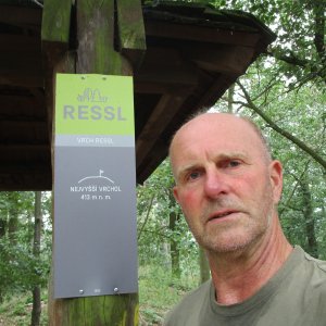 Michal Kříž on the summit of Ressl (29.7.2023 12:06)
