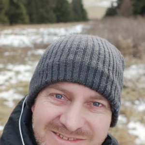 Martin Stibor na vrcholu Třebouňský vrch (1.1.2025 12:47)