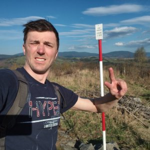 Jiří Králík on the summit of Gregor (18.4.2026 17:21)