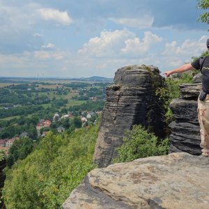 Petr Karmazín on the summit of Tiské stěny (2018)