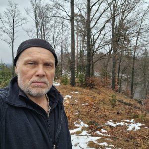 Rastislav Biarinec on the summit of Na Jamách (7.2.2026 11:49)