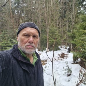Rastislav Biarinec on the summit of Poľana (14.2.2026 13:52)