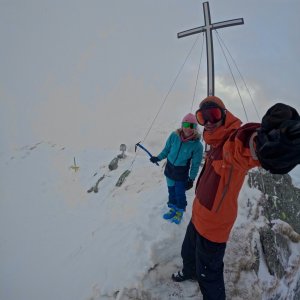David Ryšavý on the summit of Rostocker Eck (14.3.2026 17:14)