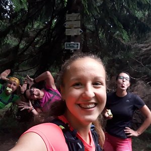 Hanka Ličková na vrcholu Travný (14.9.2019 16:50)