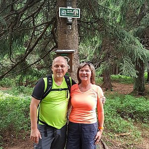 Fido a Myszka na vrcholu Travný (22.7.2018 10:35)