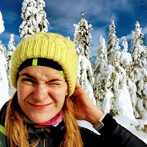 Andulka na vrcholu Travný (19.1.2019 12:57)