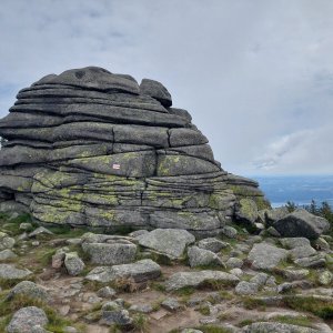 Petr Svoboda on the summit of Dívčí kameny (12.6.2026 9:32)