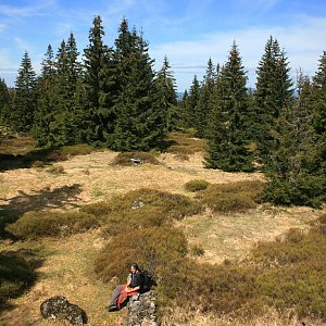 Bouřka on the summit of Medvědí hora/Židovské skály (8.5.2015 10:40)