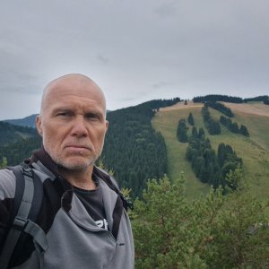 Rastislav Biarinec on the summit of Predné Haliny (25.8.2026 19:44)
