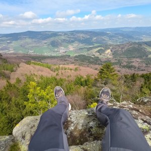 Jiří Králík on the summit of Katzenstein (11.4.2026 12:58)