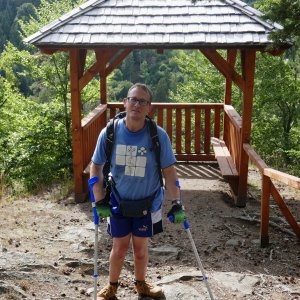 Mountainer on the summit of Nad dolem (7.7.2026 17:01)