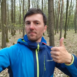 Jiří Králík on the summit of Babický les (27.4.2026 19:24)