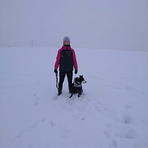 Iva Zahradilová na vrcholu Kohout (13.2.2021 16:00)