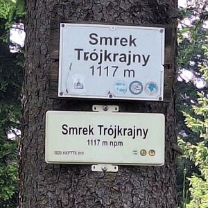 Cyklista 73 na vrcholu Smrek Trójkrajny (9.8.2024 14:13)