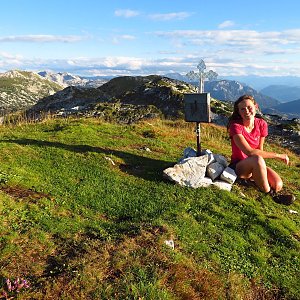 Iveta Válová on the summit of Wildgössl (3.9.2020)