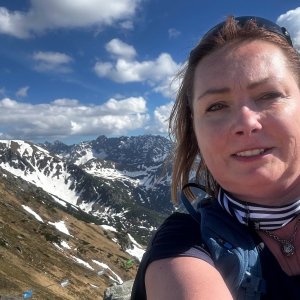Šárka Dufková on the summit of Kasprov vrch (9.5.2024 16:39)