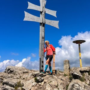 Jiřka Niedobová on the summit of Kľak (18.7.2026 14:00)