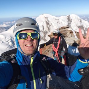 Jiří Králík na vrcholu Westlicher Dufour-Vorgipfel (27.6.2026 8:06)