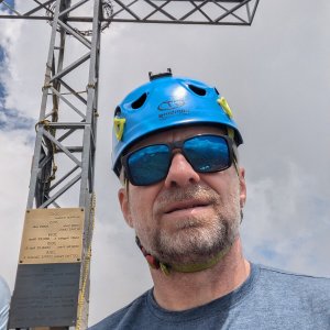 Michal on the summit of Punta della Valletta (19.6.2026 13:00)