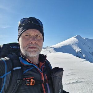 Rastislav Biarinec na vrcholu Konské (16.2.2024 13:56)