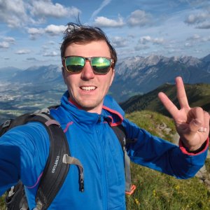 Jiří Králík na vrcholu Kleiner Kuhmesser (7.7.2026 7:56)