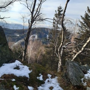 ZdenkaV on the summit of Měděnec (1.1.2025)