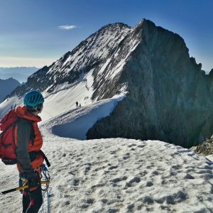 Martin Horáček on the summit of Dôme de Neige des Écrins (17.7.2023 7:47)