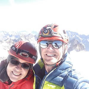 Jar Faldy on the summit of Dôme de Neige des Écrins (2.9.2018 10:44)