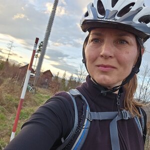 Marcela Kubíčková on the summit of Obří vrch (29.3.2024 17:59)