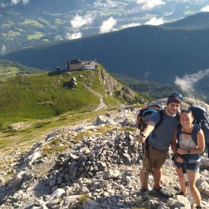 Léňa Manová na vrcholu Hocheck (4.7.2022 10:20)