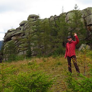 Iveta Válová na vrcholu Babiniec (12.10.2020)