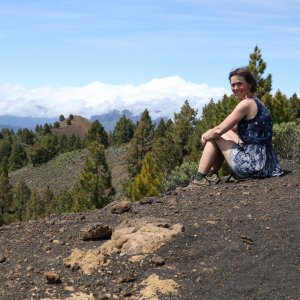 Iveta Válová on the summit of Montaña Barquita (4.5.2026 16:53)