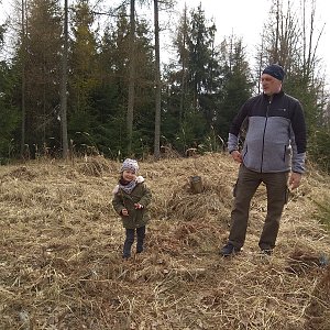Ivana a Petr Kadovi na vrcholu Láz (17.3.2022 14:00)