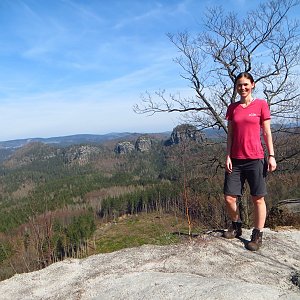 Iveta Válová na vrcholu Winterstein (30.3.2019)