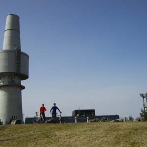 Michal Kříž on the summit of Schneeberg (30.3.2024 10:57)