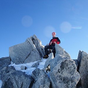 Martin Horáček na vrcholu Mont Maudit (8.9.2012 8:52)