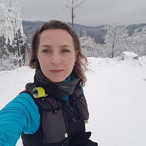 Marcela Kubíčková on the summit of Grapa JV (29.1.2023 10:55)