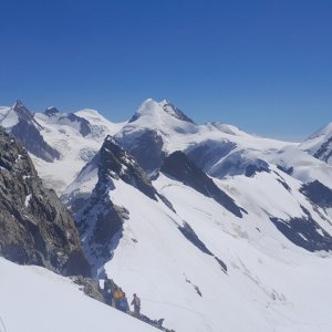 Krtek on the summit of Breithorn Zwilling (9.8.2025 8:00)